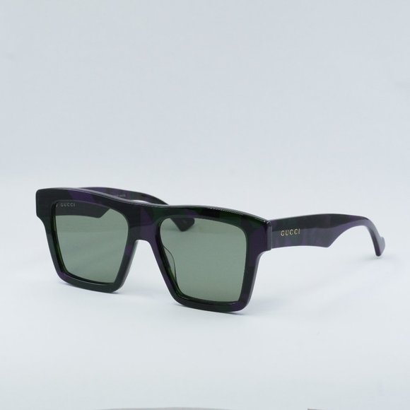 Gucci Other - NEW GUCCI GG0962S 014 BIG SPOTTED PURPLE AND GREEN HAVANA/SOLID GREEN SUNGLASSES